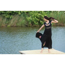 Embroidered dress "Double Black"